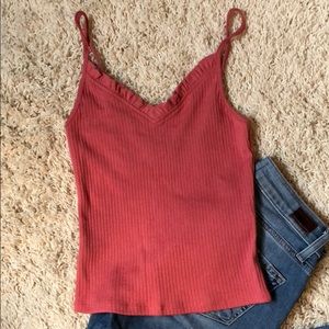 NWT TOPSHOP | Ribbed Crop Tank | Pink, 4